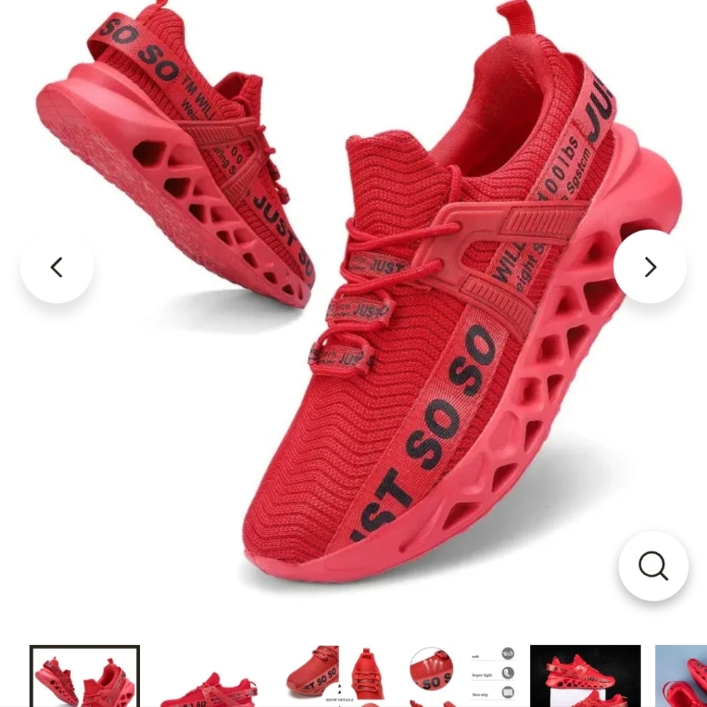 🎱 EUC Just So So Red Sneakers Sz 10